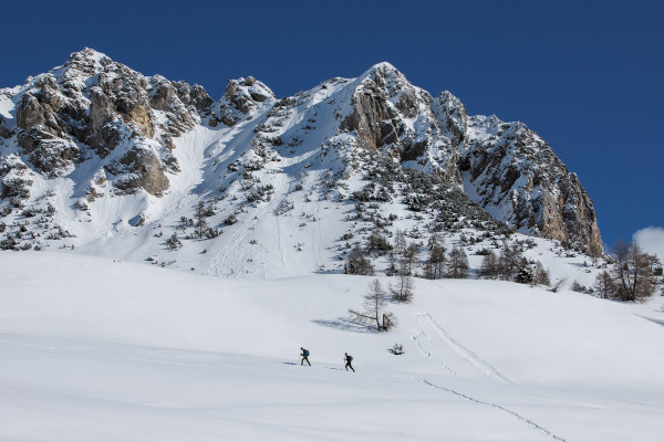 Al Passo dell'Asino immersi nella neve