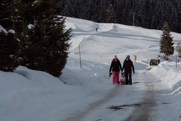 Al Passo dell'Asino immersi nella neve