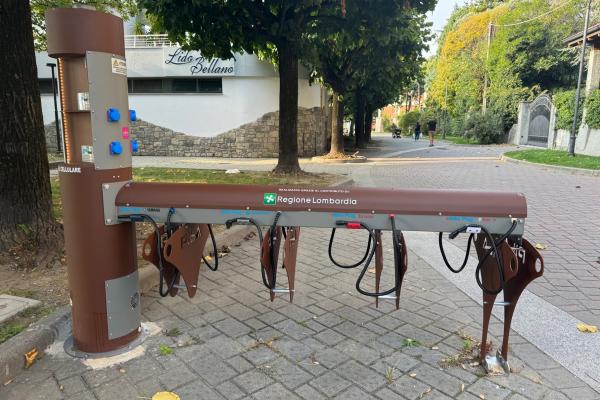 Colonnine ricarica e-bike di Bellano 