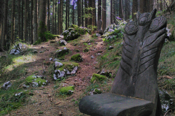 particolare scultura in legno