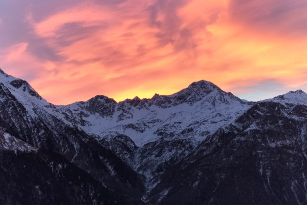 Tramonto nella Valle del Bitto 