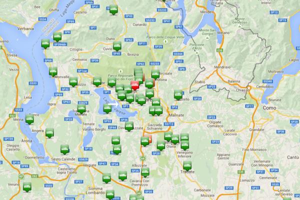 Mappa provvisoria delle nostre strutture ricettive